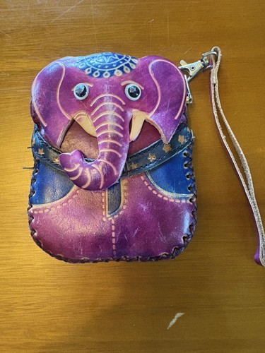 Vintage leather elephant - leather,